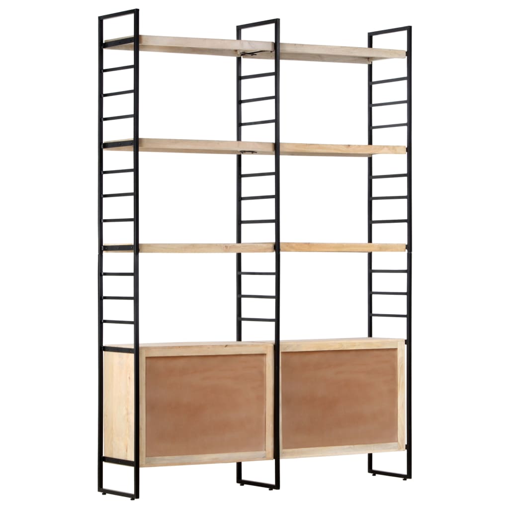 4-Tier Bookcase 124x30x180 cm Solid Mango Wood - OLBRIT