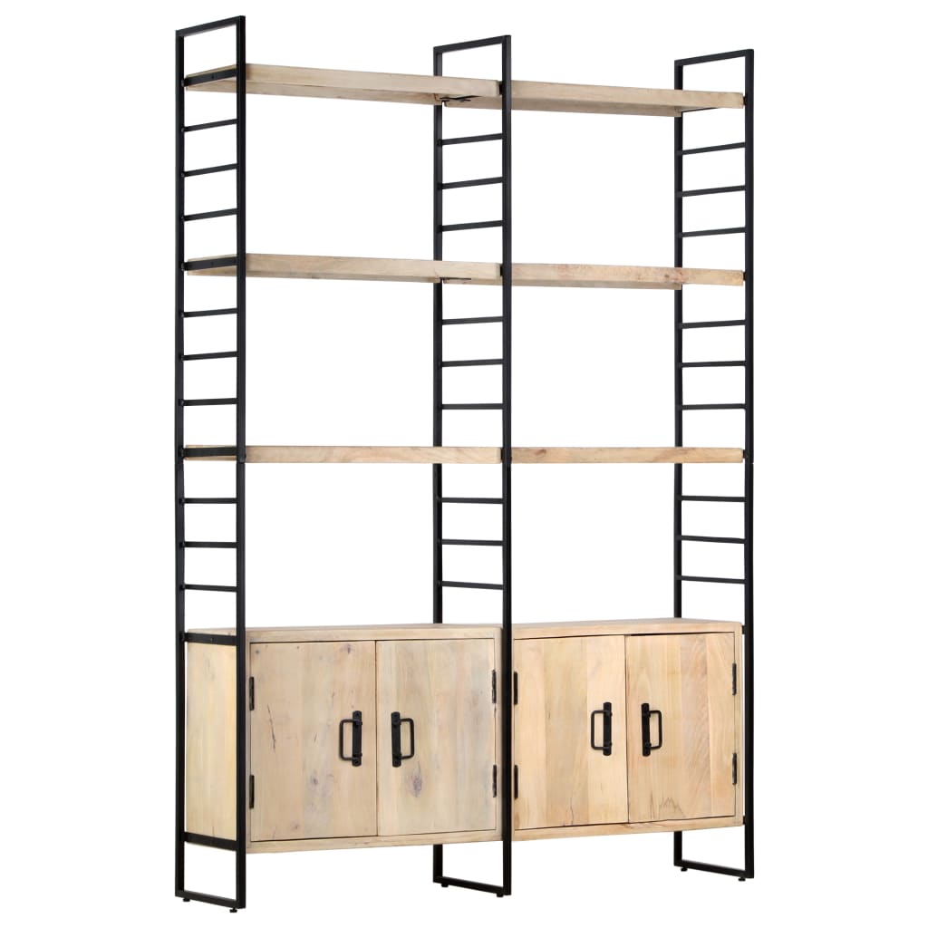 4-Tier Bookcase 124x30x180 cm Solid Mango Wood - OLBRIT