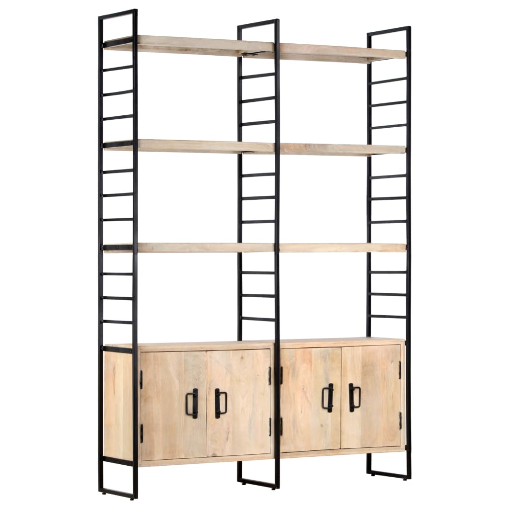 4-Tier Bookcase 124x30x180 cm Solid Mango Wood - OLBRIT