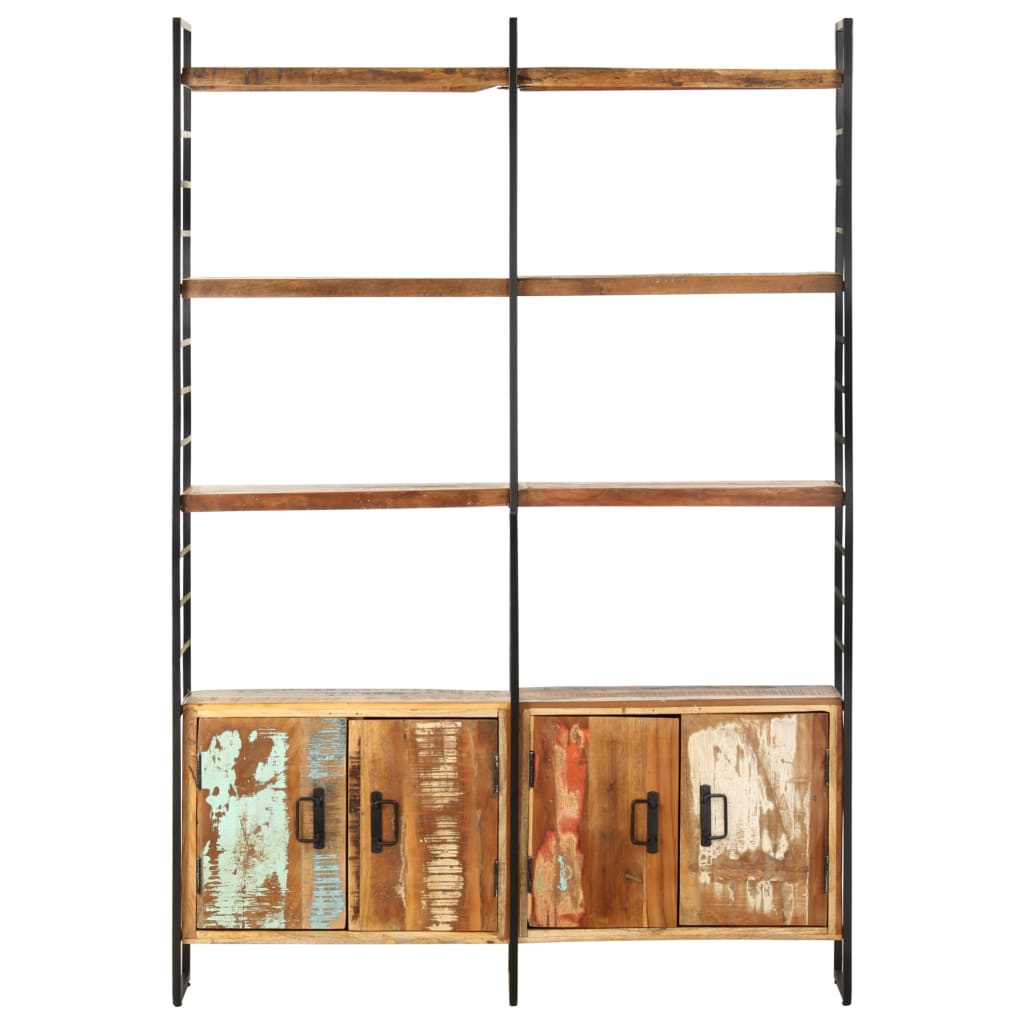 4-Tier Bookcase 124x30x180 cm Solid Reclaimed Wood - OLBRIT