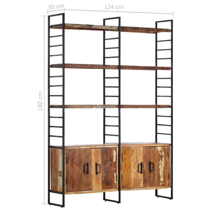 4-Tier Bookcase 124x30x180 cm Solid Reclaimed Wood - OLBRIT