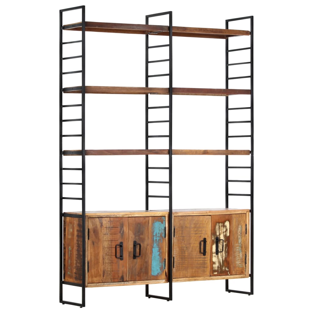 4-Tier Bookcase 124x30x180 cm Solid Reclaimed Wood - OLBRIT