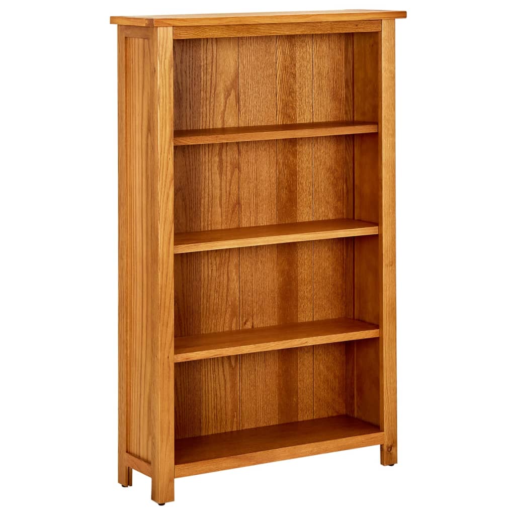 4-Tier Bookcase 70x22x110 cm Solid Oak Wood - OLBRIT