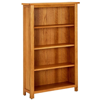 4-Tier Bookcase 70x22x110 cm Solid Oak Wood - OLBRIT