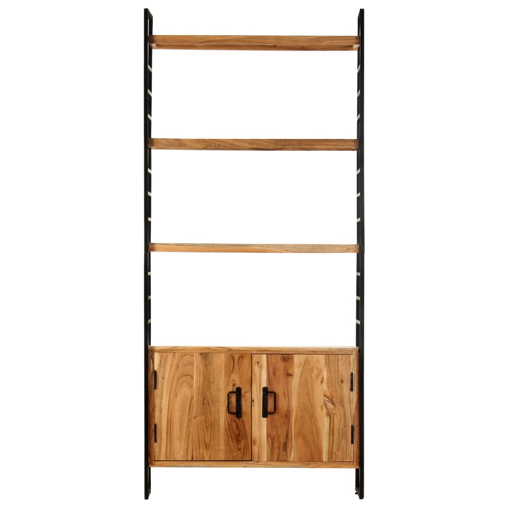 4-Tier Bookcase 80x30x180 cm Solid Acacia Wood - OLBRIT