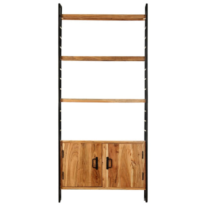 4-Tier Bookcase 80x30x180 cm Solid Acacia Wood - OLBRIT