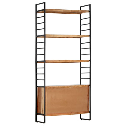 4-Tier Bookcase 80x30x180 cm Solid Acacia Wood - OLBRIT