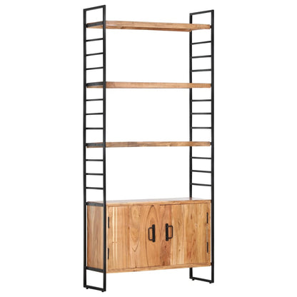 4-Tier Bookcase 80x30x180 cm Solid Acacia Wood - OLBRIT