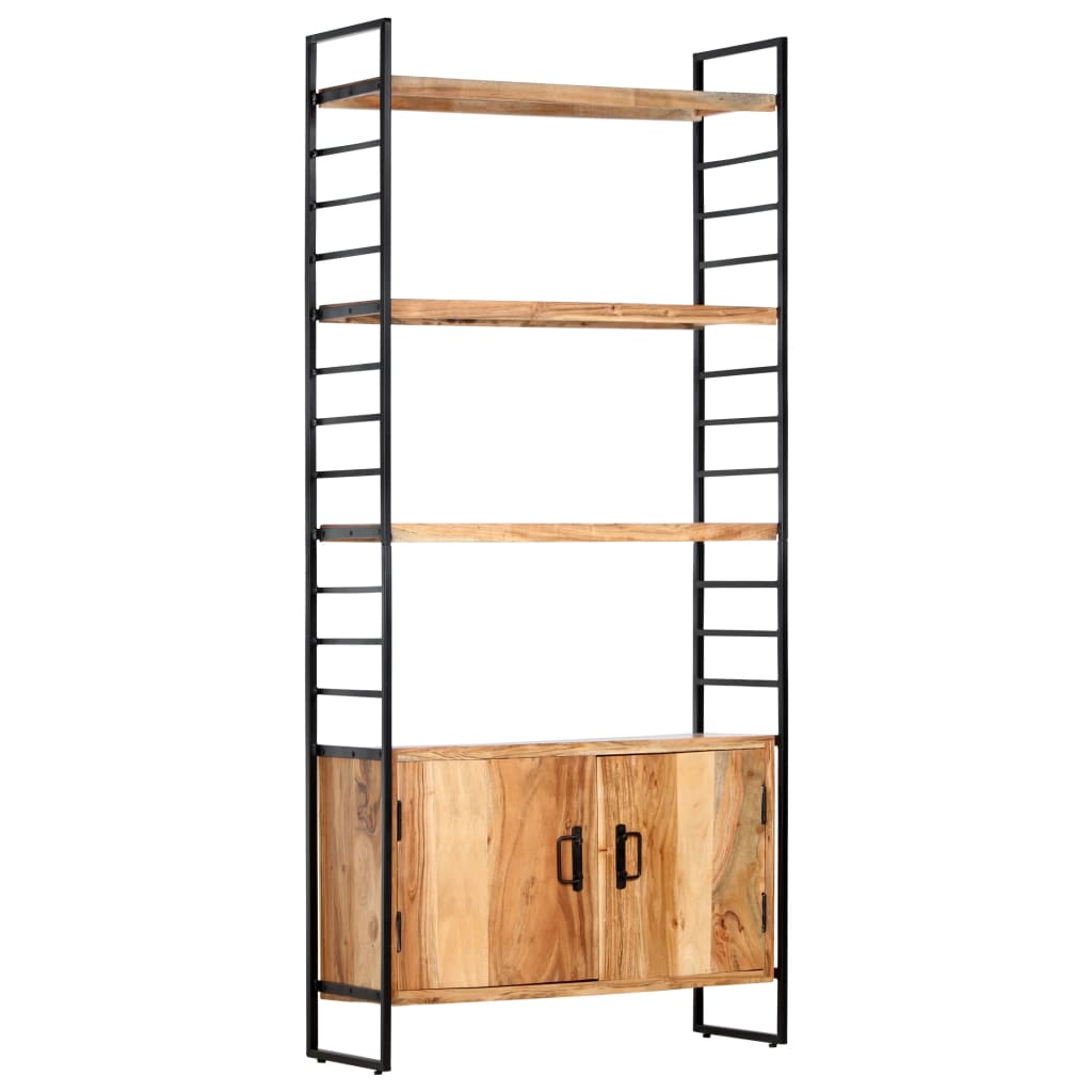 4-Tier Bookcase 80x30x180 cm Solid Acacia Wood - OLBRIT