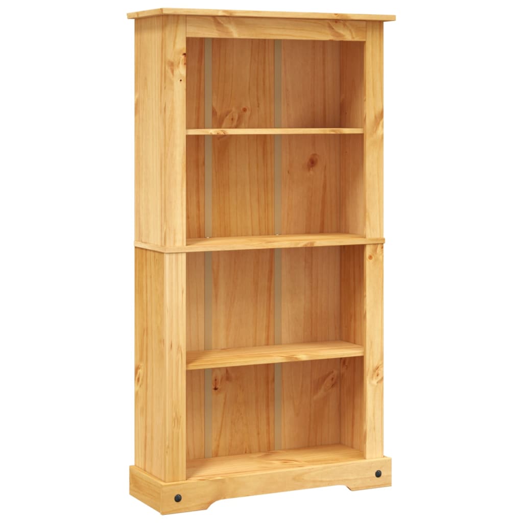 4-Tier Bookcase Mexican Pine Corona Range 81x29x150 cm - OLBRIT