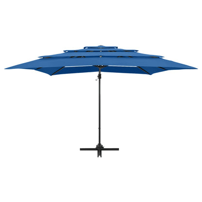 4-Tier Parasol with Aluminium Pole 250x250 cm - OLBRIT