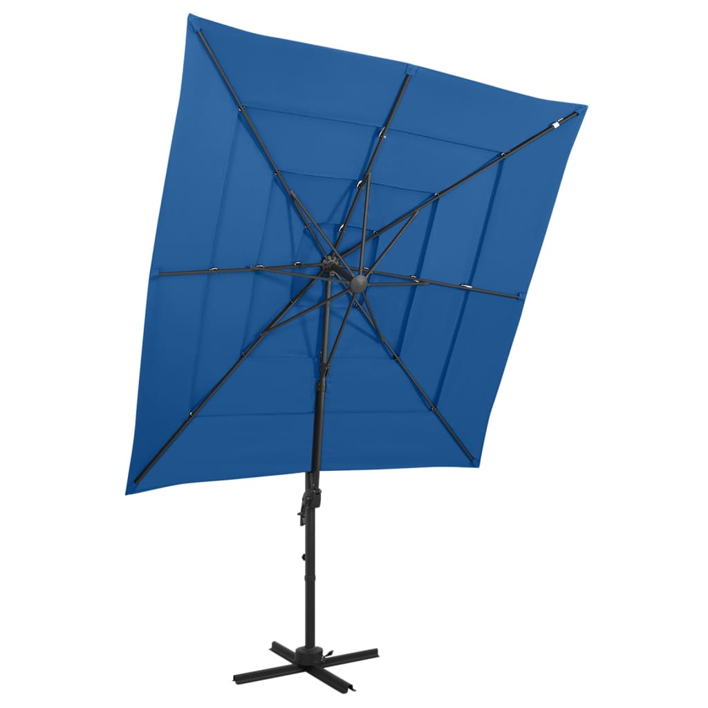 4-Tier Parasol with Aluminium Pole 250x250 cm - OLBRIT