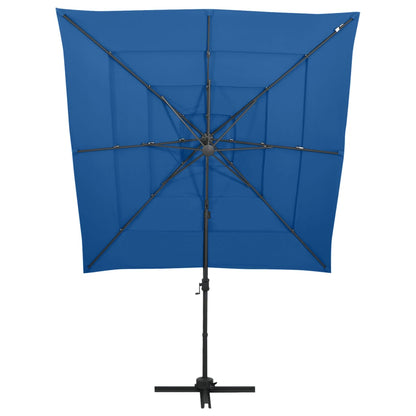 4-Tier Parasol with Aluminium Pole 250x250 cm - OLBRIT