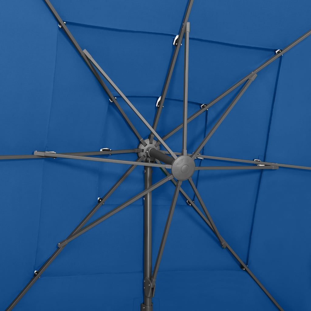 4-Tier Parasol with Aluminium Pole 250x250 cm - OLBRIT