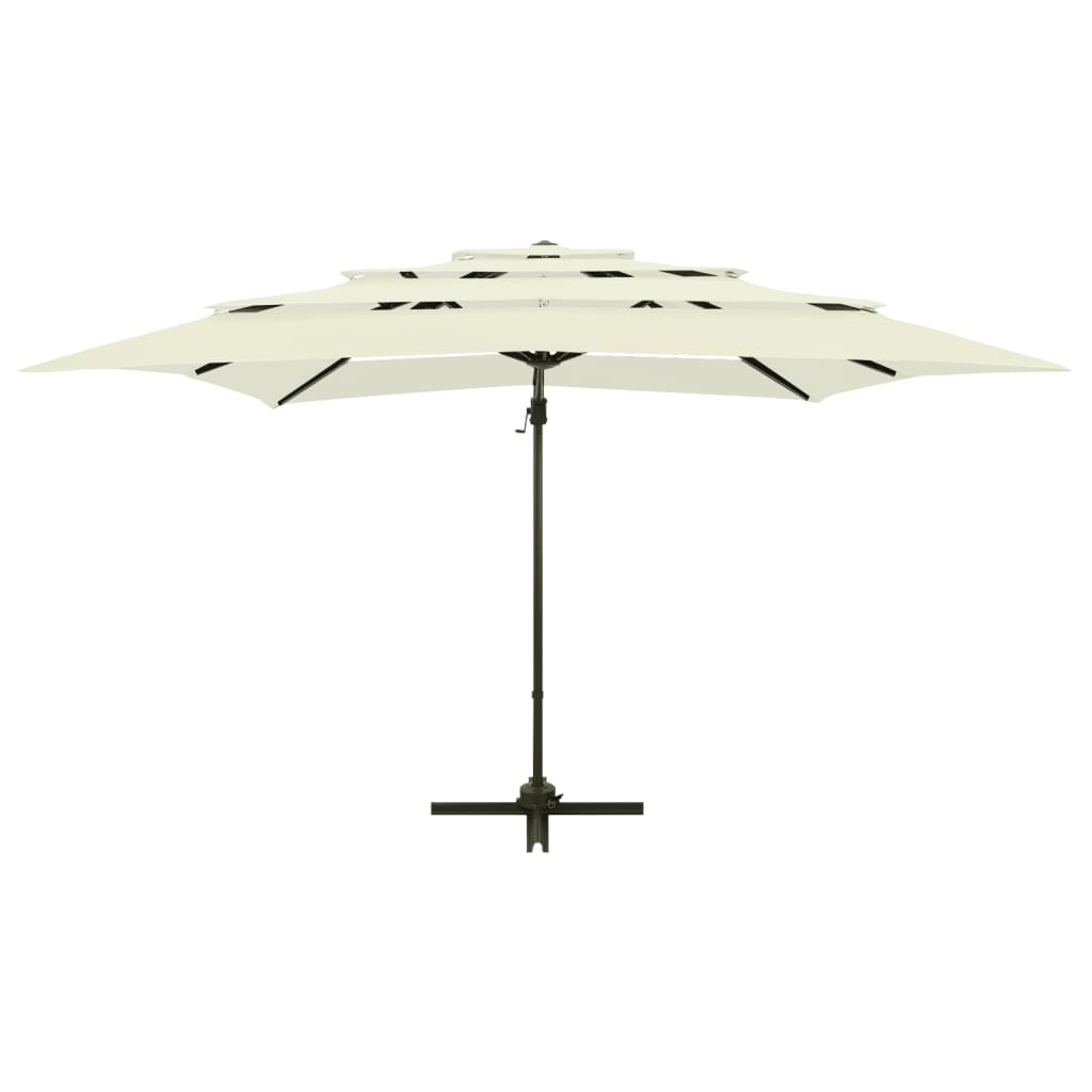 4-Tier Parasol with Aluminium Pole 250x250 cm - OLBRIT