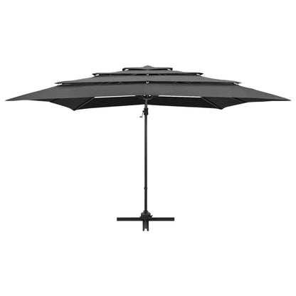 4-Tier Parasol with Aluminium Pole 250x250 cm - OLBRIT