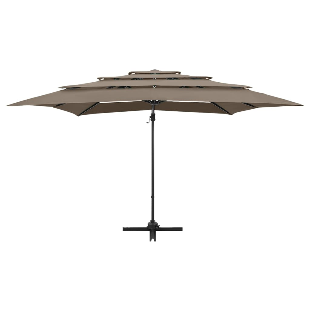 4-Tier Parasol with Aluminium Pole 250x250 cm - OLBRIT