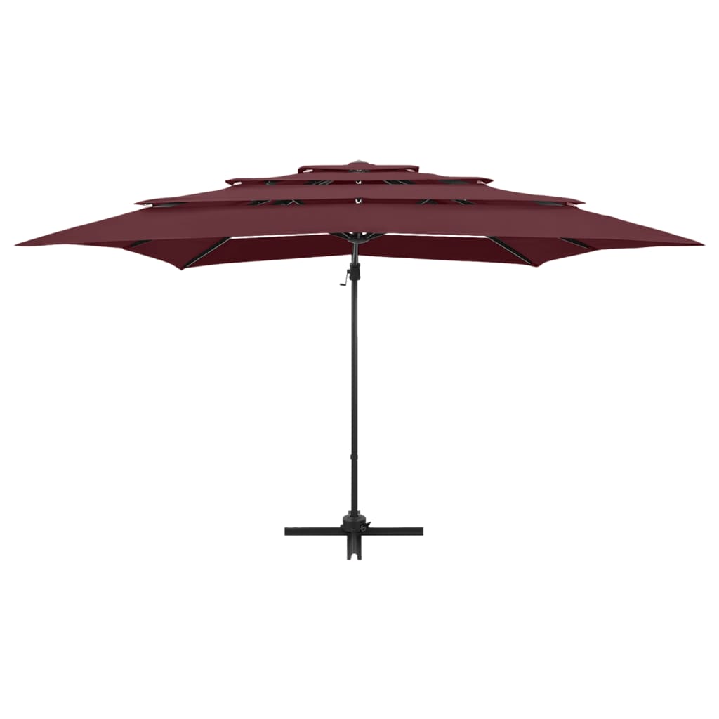 4-Tier Parasol with Aluminium Pole 250x250 cm - OLBRIT