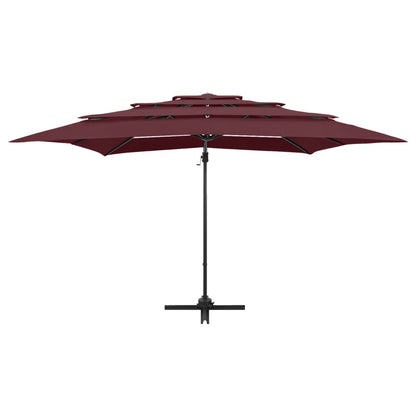 4-Tier Parasol with Aluminium Pole 250x250 cm - OLBRIT