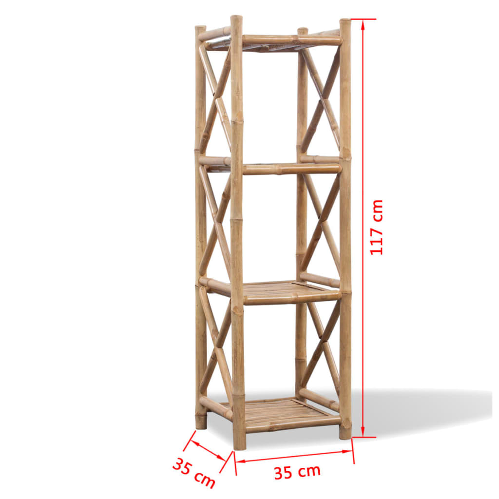 4-Tier Square Bamboo Shelf - OLBRIT