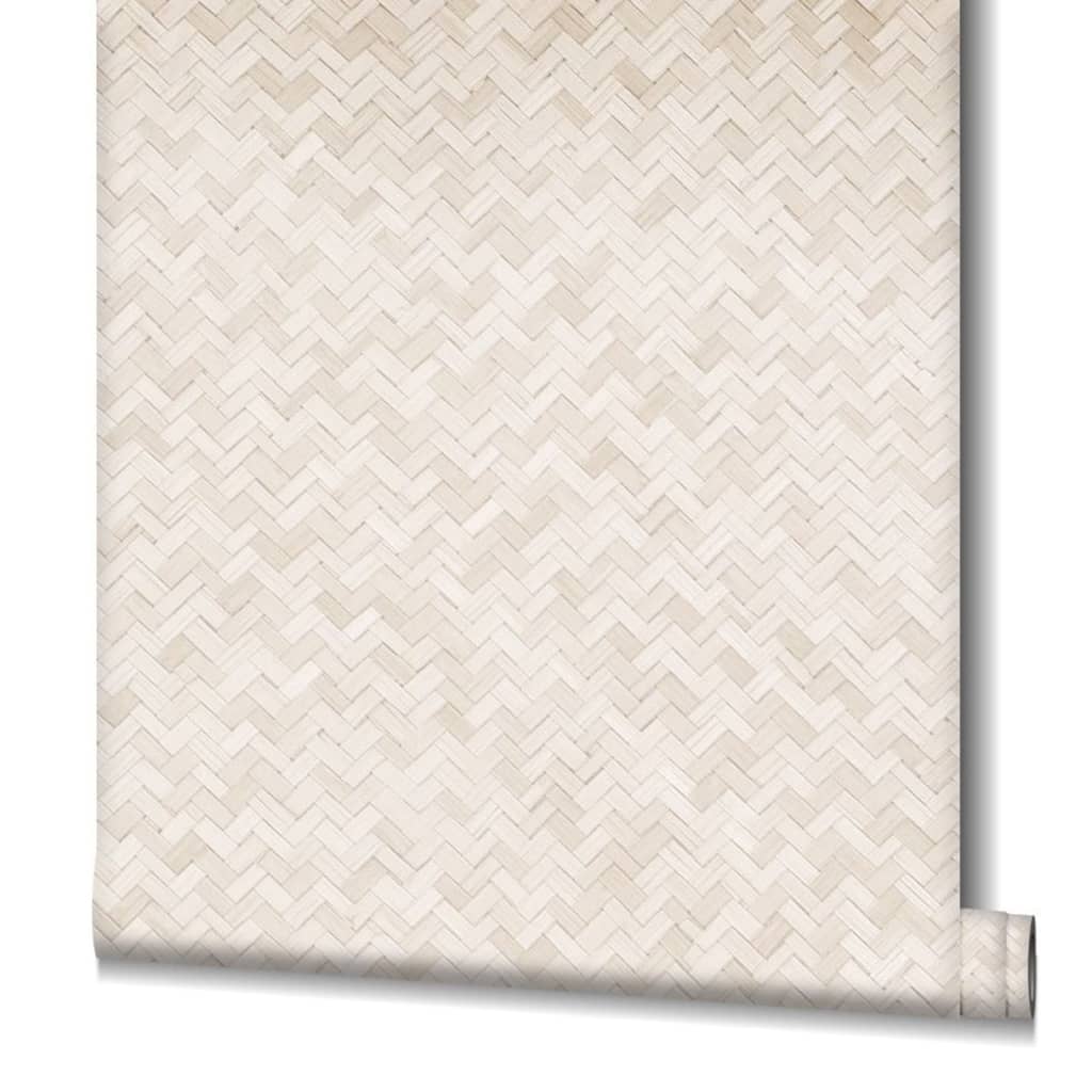 Wallpaper Botanica Rattan Wickerwork Beige - OLBRIT