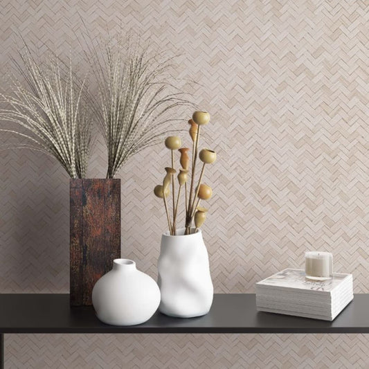 Wallpaper Botanica Rattan Wickerwork Beige - OLBRIT