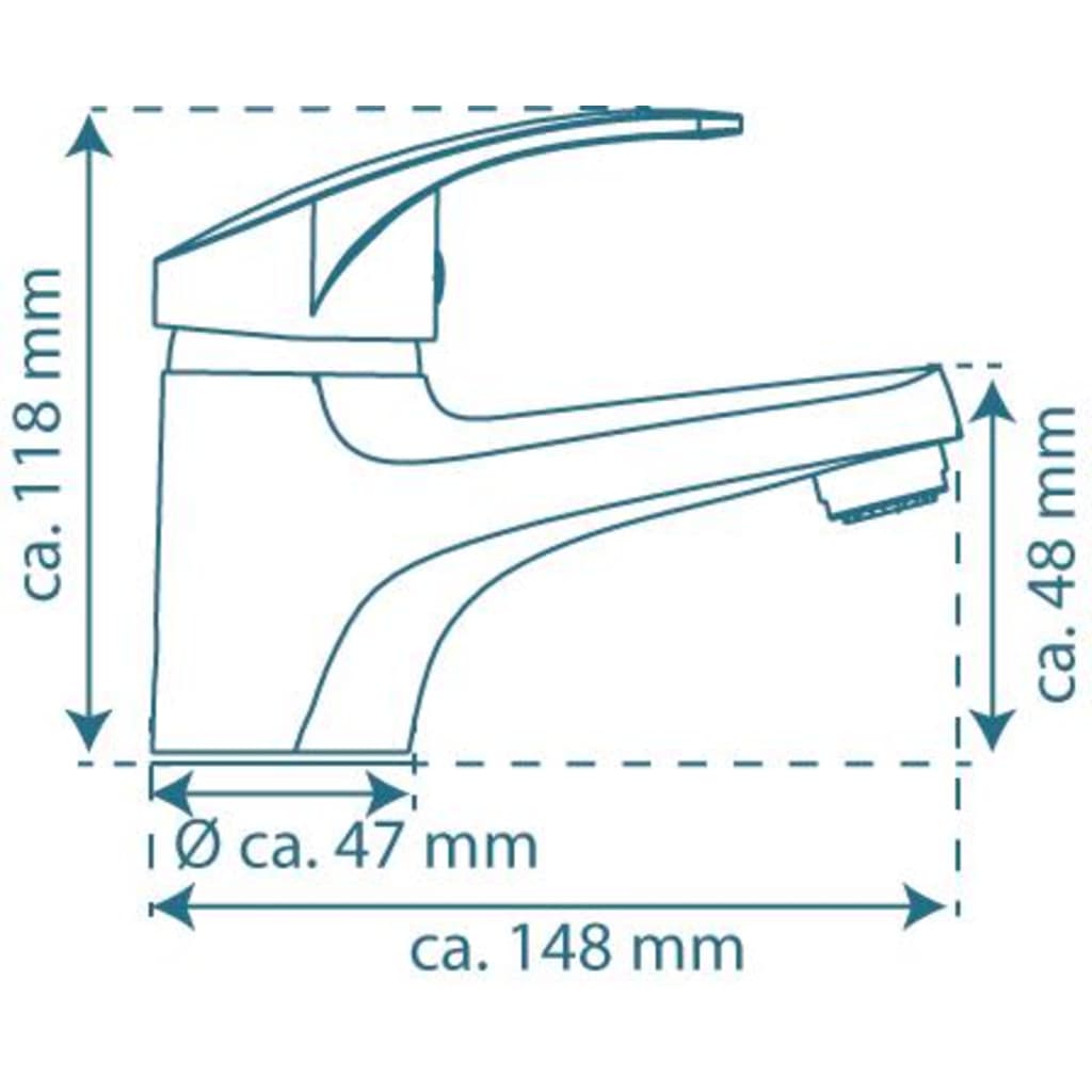 Basin Mixer ORAZI Low Pressure Chrome - OLBRIT