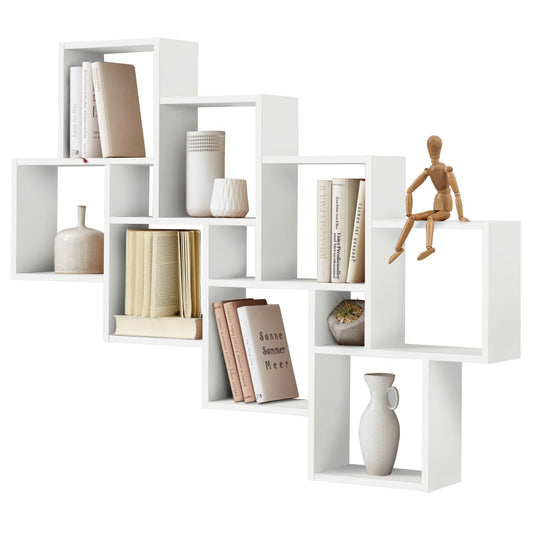 Wall Mounted Shelf with 11 Compartments  White - OLBRIT