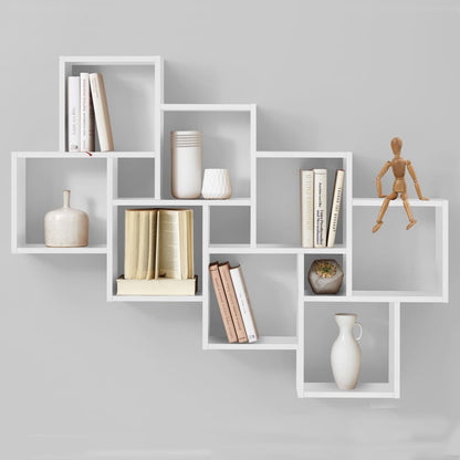 Wall Mounted Shelf with 11 Compartments  White - OLBRIT