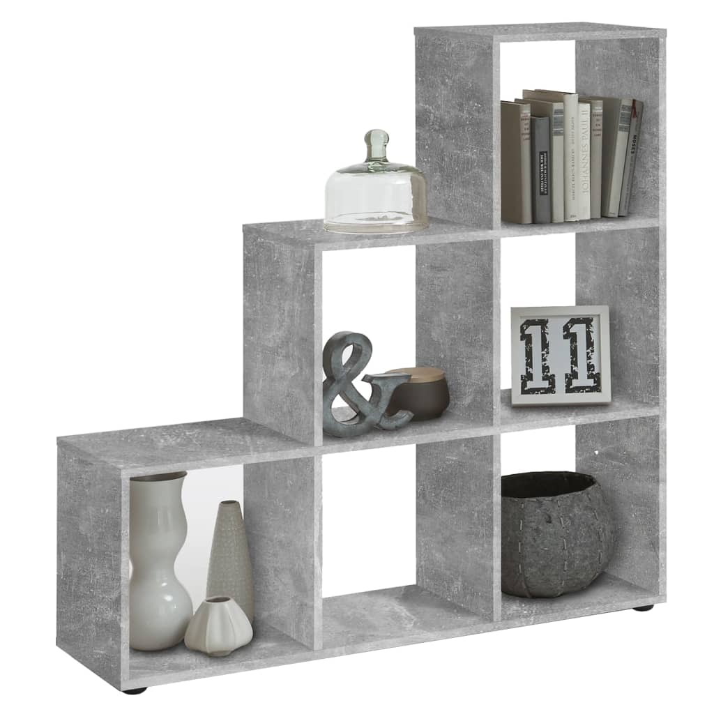 Room Divider with 6 Compartments Concrete Grey - OLBRIT