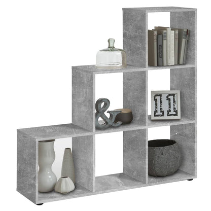 Room Divider with 6 Compartments Concrete Grey - OLBRIT