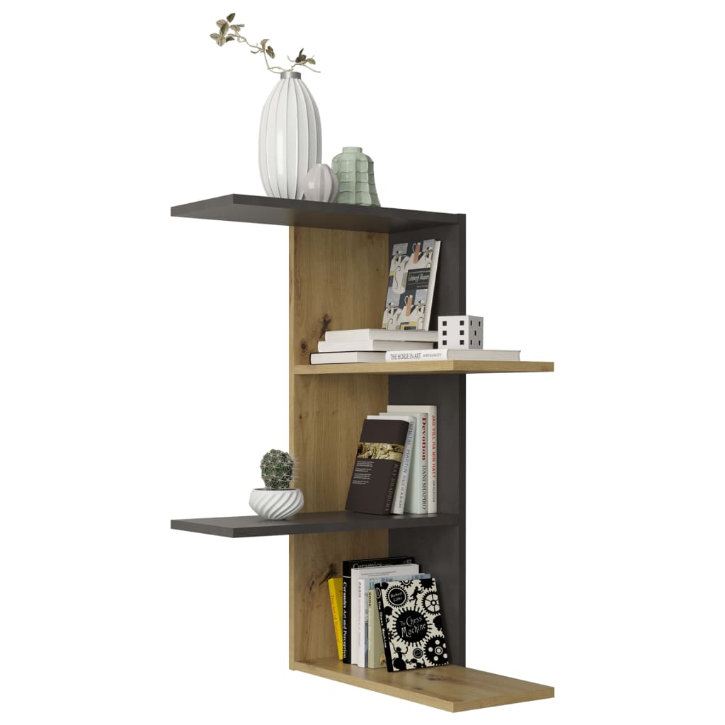 Wall Mounted Corner Shelf Artisan Oak Matera - OLBRIT