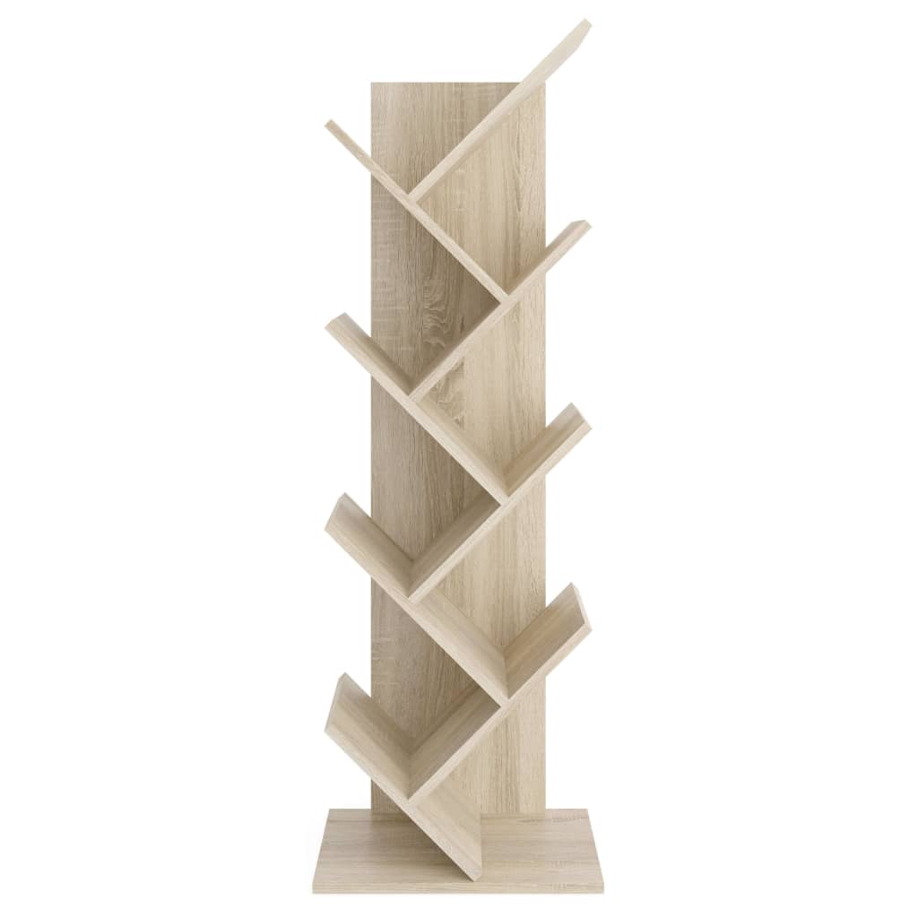 FMD Standing Geometric Bookshelf Oak - OLBRIT