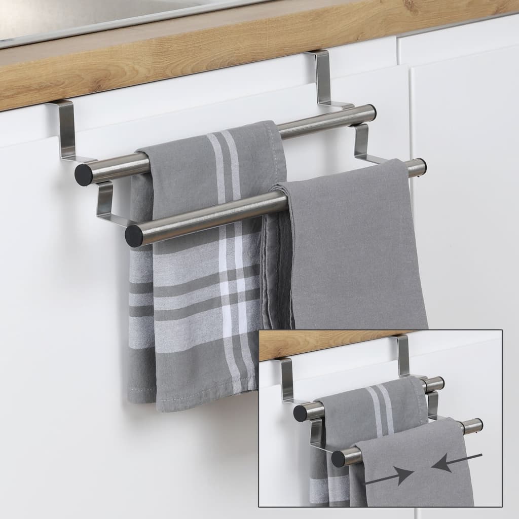 Extendable Dishcloth Hanger Silver - OLBRIT