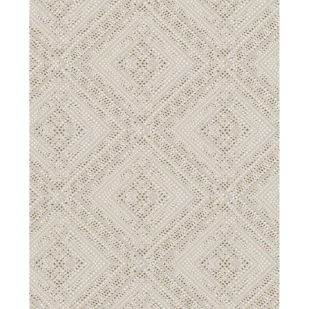 Wallpaper Tone On Tone Diamonds Metallic Beige - OLBRIT
