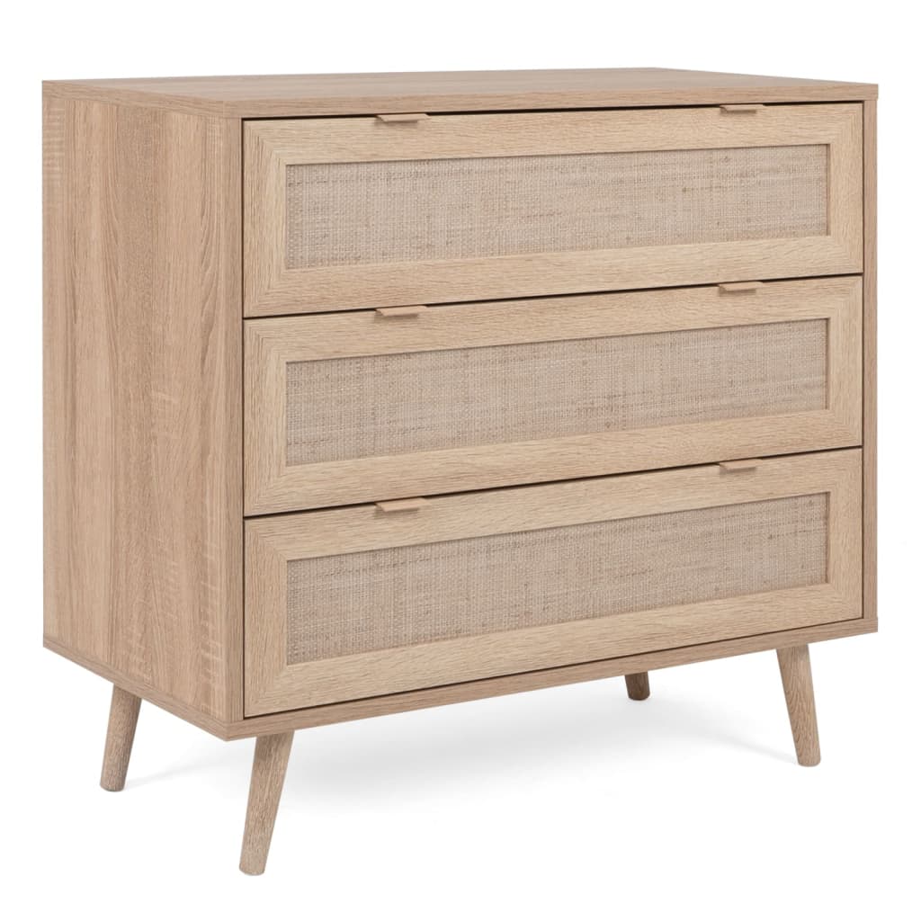 Finori Chest of Drawers Bali 03A Sonoma Oak and Cane Print - OLBRIT