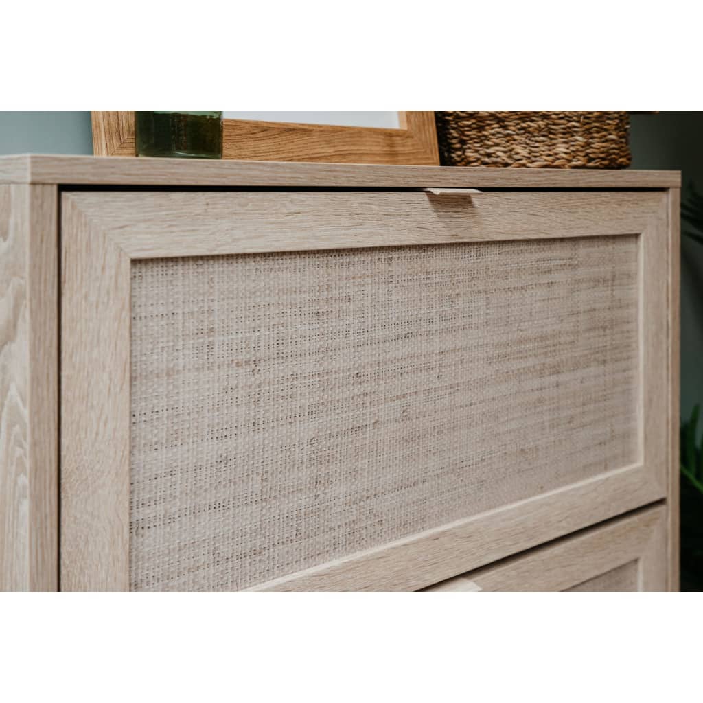 Finori Chest of Drawers Bali 03A Sonoma Oak and Cane Print - OLBRIT