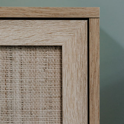 Finori Chest of Drawers Bali 03A Sonoma Oak and Cane Print - OLBRIT