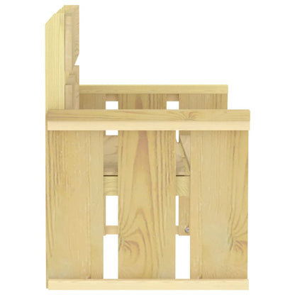4 Piece Garden Dining Set Impregnated Pinewood - OLBRIT
