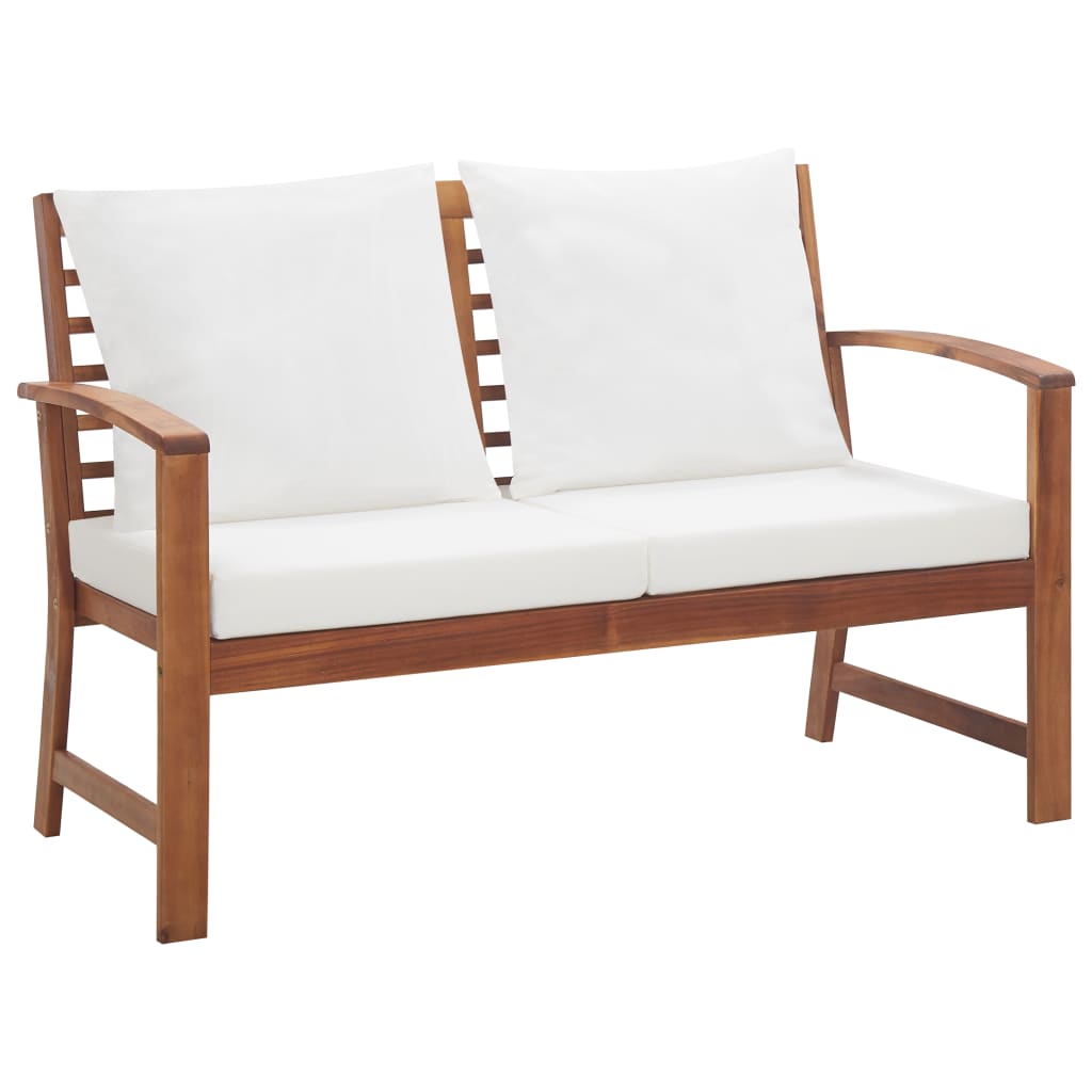 4 Piece Garden Lounge Set with Cushions Solid Wood Acacia - OLBRIT