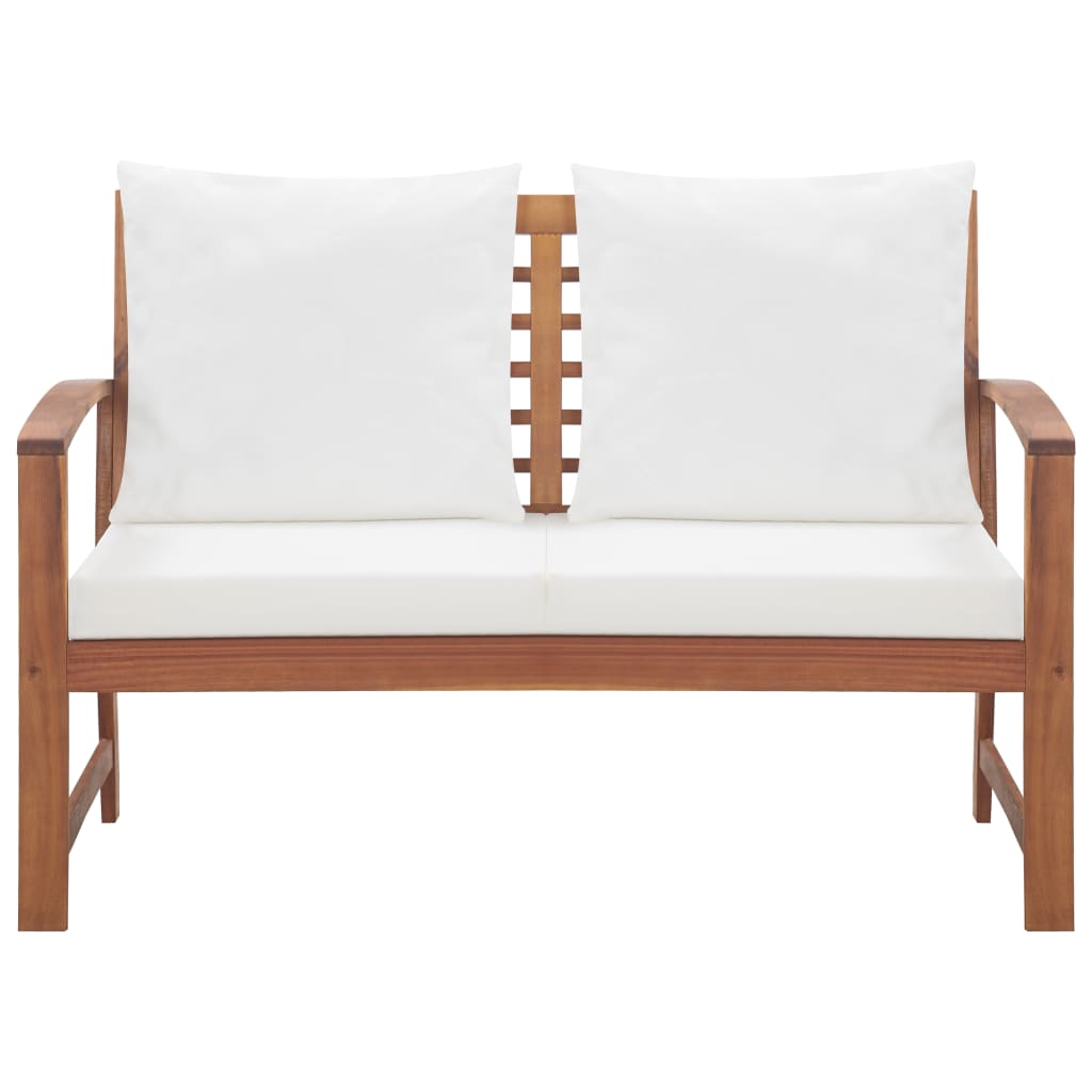 4 Piece Garden Lounge Set with Cushions Solid Wood Acacia - OLBRIT