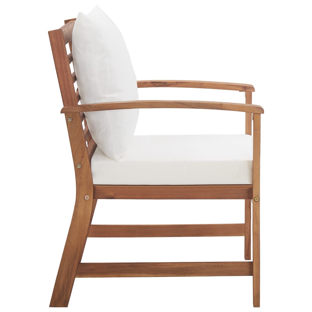 4 Piece Garden Lounge Set with Cushions Solid Wood Acacia - OLBRIT