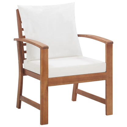 4 Piece Garden Lounge Set with Cushions Solid Wood Acacia - OLBRIT