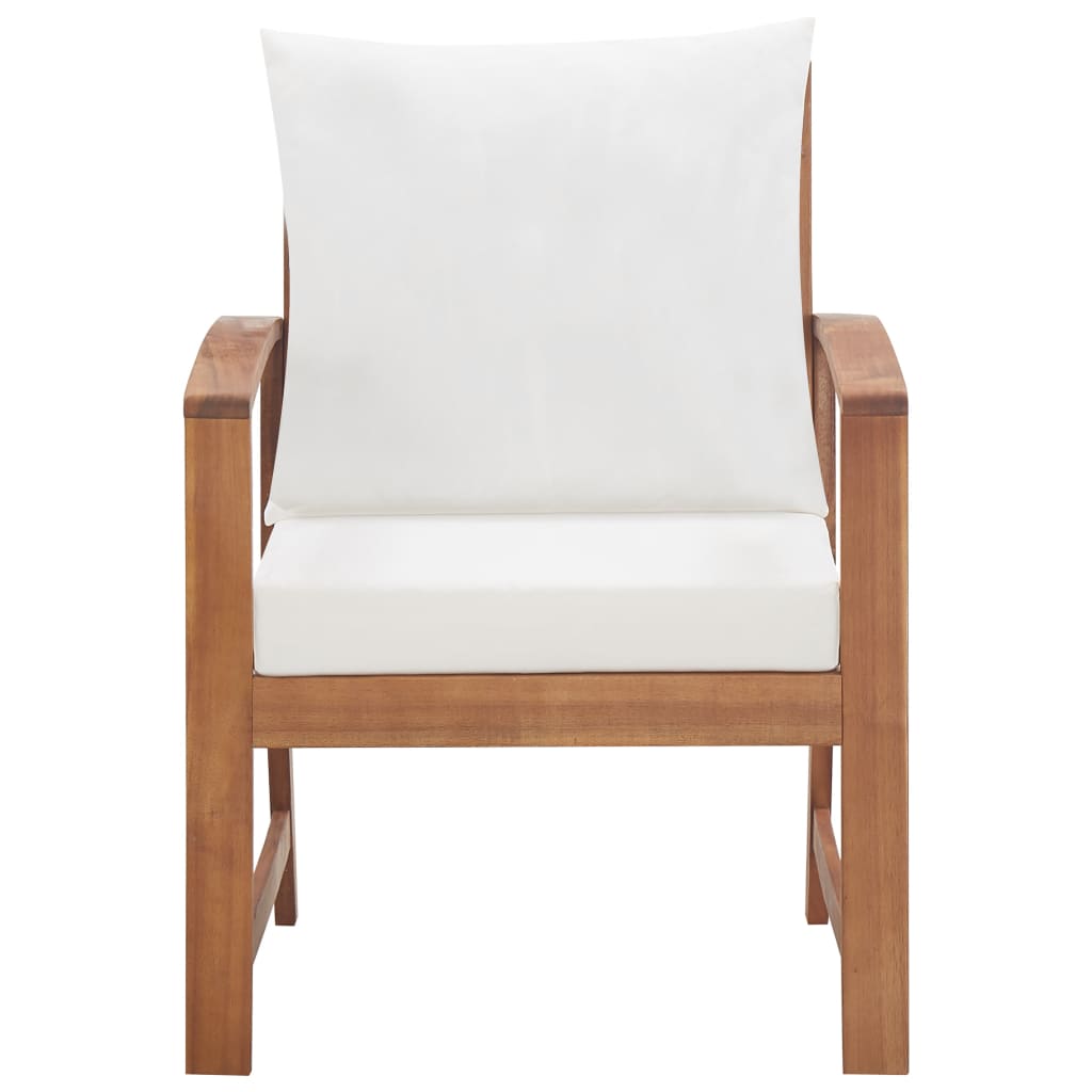 4 Piece Garden Lounge Set with Cushions Solid Wood Acacia - OLBRIT