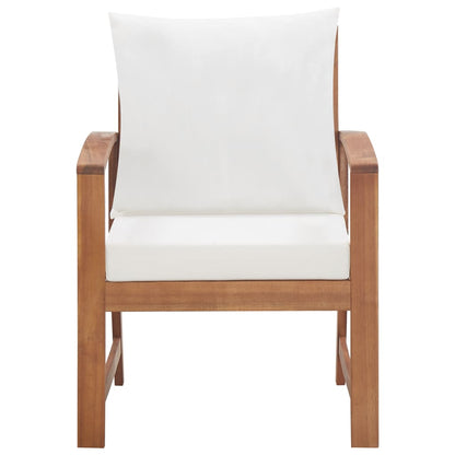4 Piece Garden Lounge Set with Cushions Solid Wood Acacia - OLBRIT