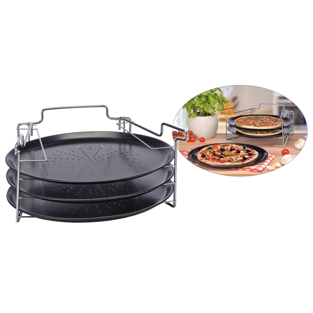 4 Piece Pizza Baking Set Black - OLBRIT