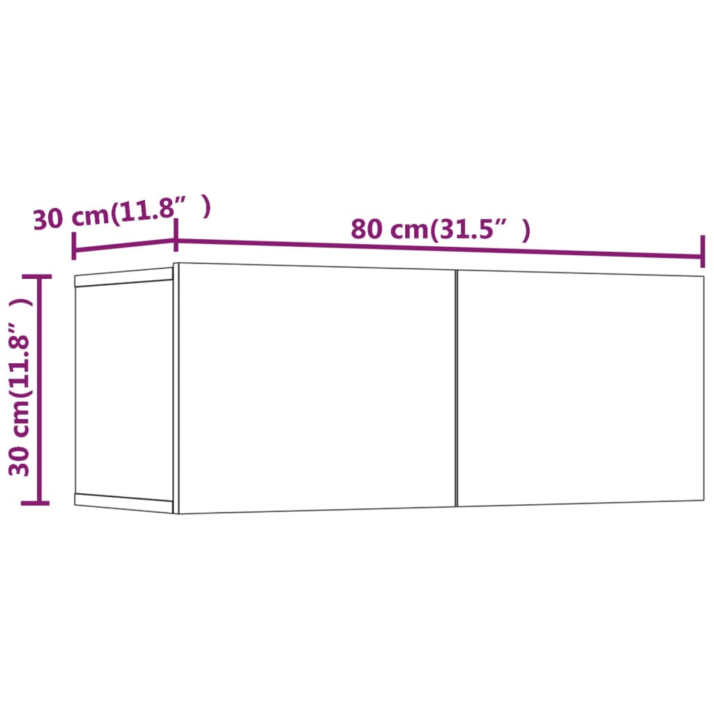 4 Piece TV Cabinet Set Sonoma Oak - OLBRIT