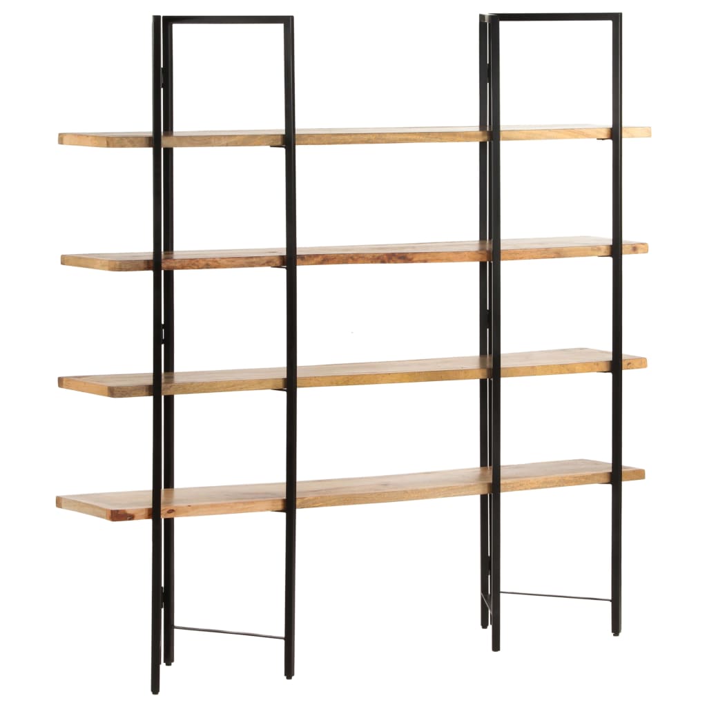 4 Tier Bookcase 160x35x160 cm Solid Mango Wood - OLBRIT