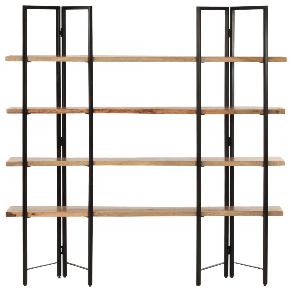 4 Tier Bookcase 160x35x160 cm Solid Mango Wood - OLBRIT
