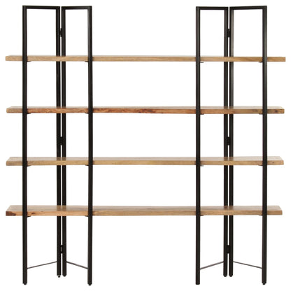 4 Tier Bookcase 160x35x160 cm Solid Mango Wood - OLBRIT